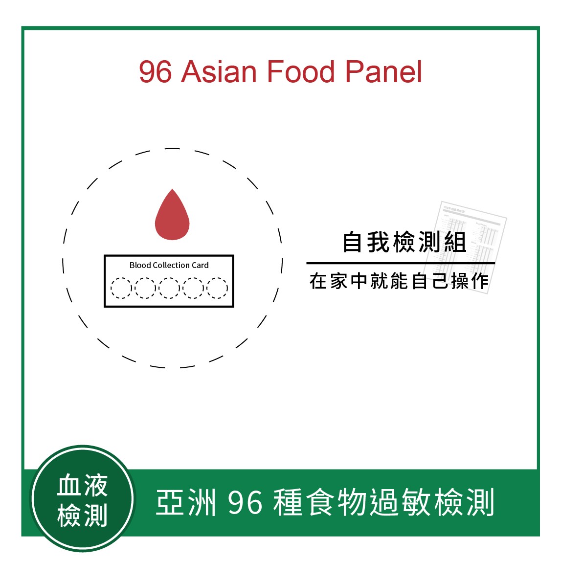 亞洲 96 種食物過敏檢測（慢性IgG）
